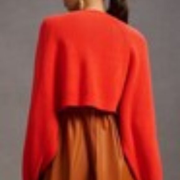 Pilcro Women's Gold Cardigan Bolero Sweater in Gold - Picture 4 of 4